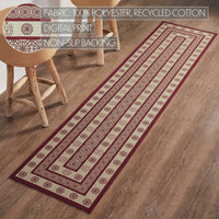 Thumbnail for Custom House Burgundy Tan Jacquard Polyester Rug/Runner Rect 22x96