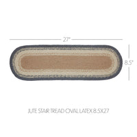 Thumbnail for Finders Keepers Jute Stair Tread Oval Latex 8.5x27 - The Fox Decor
