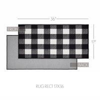 Thumbnail for Annie Buffalo Check Black Polyester Rug Rect 17x36 - The Fox Decor