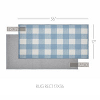 Thumbnail for Annie Buffalo Check Blue Polyester Rug Rect 17x36 - The Fox Decor