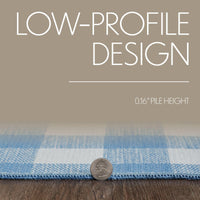 Thumbnail for Annie Buffalo Check Blue Polyester Rug Rect 17x36 - The Fox Decor