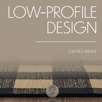 Thumbnail for Black Check Polyester Rug/Runner Rect 22x96 - The Fox Decor
