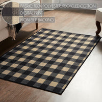 Thumbnail for Black Check Polyester Rug Rect 36x60 - The Fox Decor