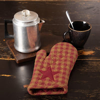 Thumbnail for Burgundy Star Oven Mitt VHC Brands