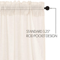 Thumbnail for Burlap Natural/Chocolate/Vintage/Antique White Panel Curtain Set of 2 84x40 - The Fox Decor