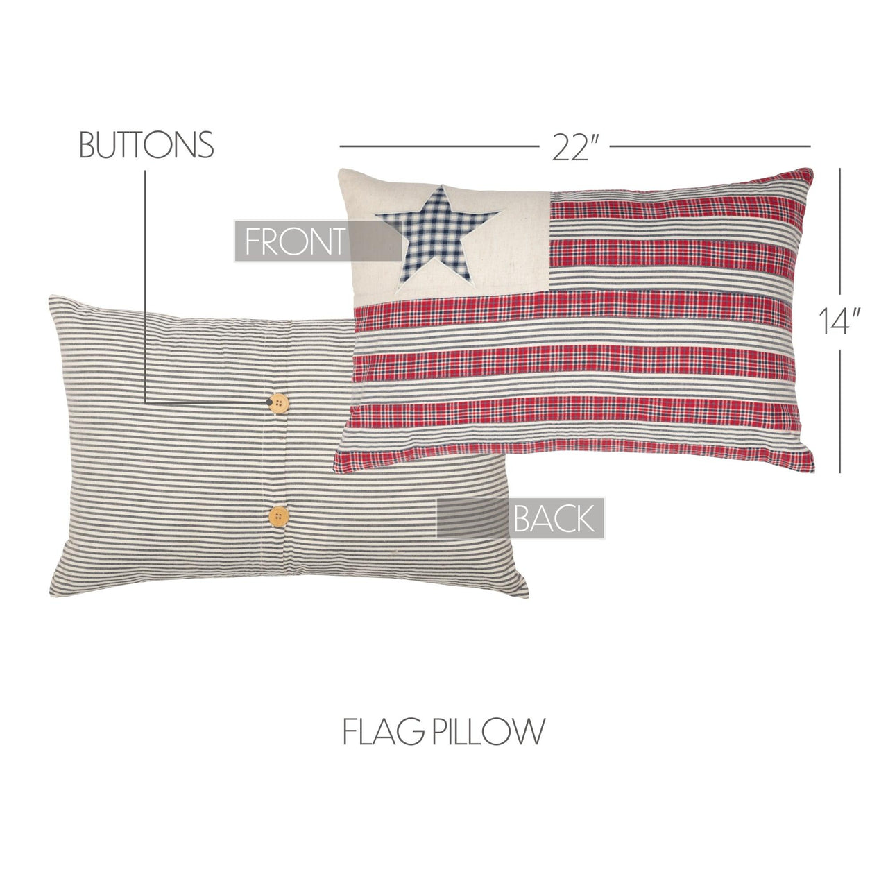 Hatteras Flag Pillow 14x22 VHC Brands - The Fox Decor