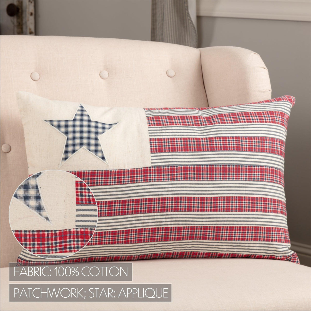 Hatteras Flag Pillow 14x22 VHC Brands - The Fox Decor
