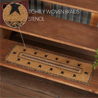 Thumbnail for Kettle Grove Jute Stair Tread Stencil Stars Border Rect Latex 8.5x27 VHC Brands - The Fox Decor