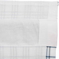 Thumbnail for Sawyer Mill Blue Short Panel Curtain with Attached Patchwork Valance Set of 2 36