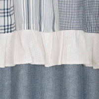 Thumbnail for Sawyer Mill Blue Short Panel Curtain with Attached Patchwork Valance Set of 2 36