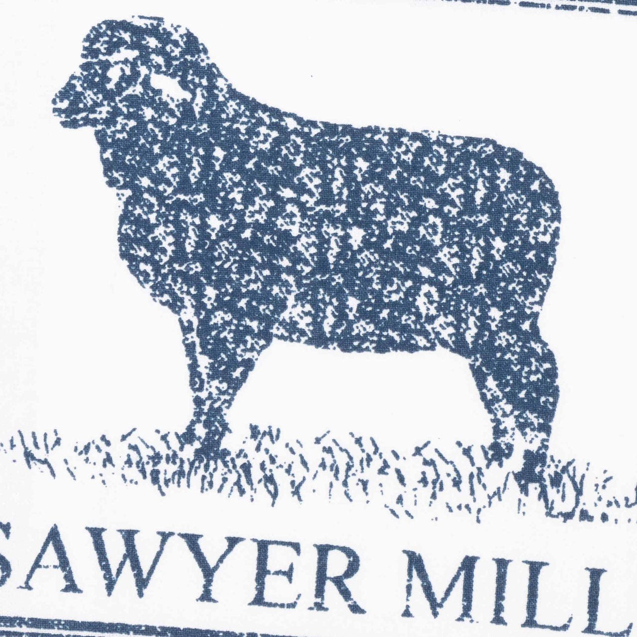 Sawyer Mill Blue Lamb Muslin Bleached White Tea Towel 19x28 VHC Brands