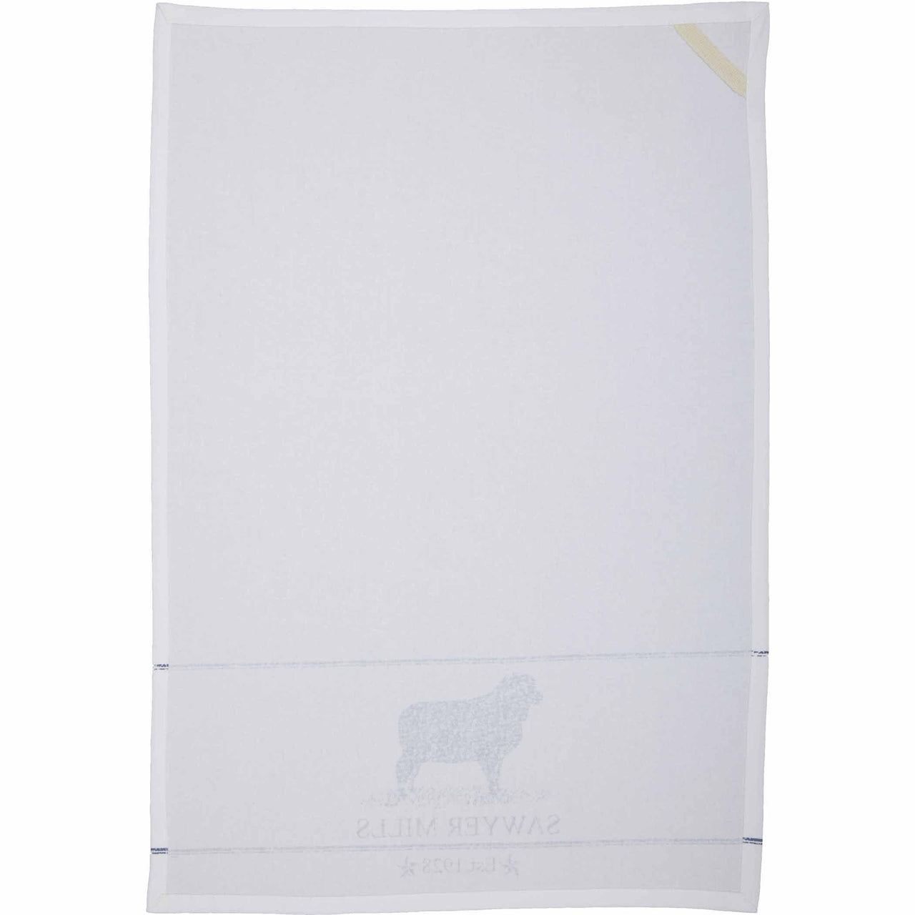Sawyer Mill Blue Lamb Muslin Bleached White Tea Towel 19x28 VHC Brands