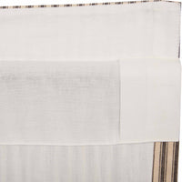 Sawyer Mill Charcoal Ticking Stripe Short Panel Curtain Set of 2 63