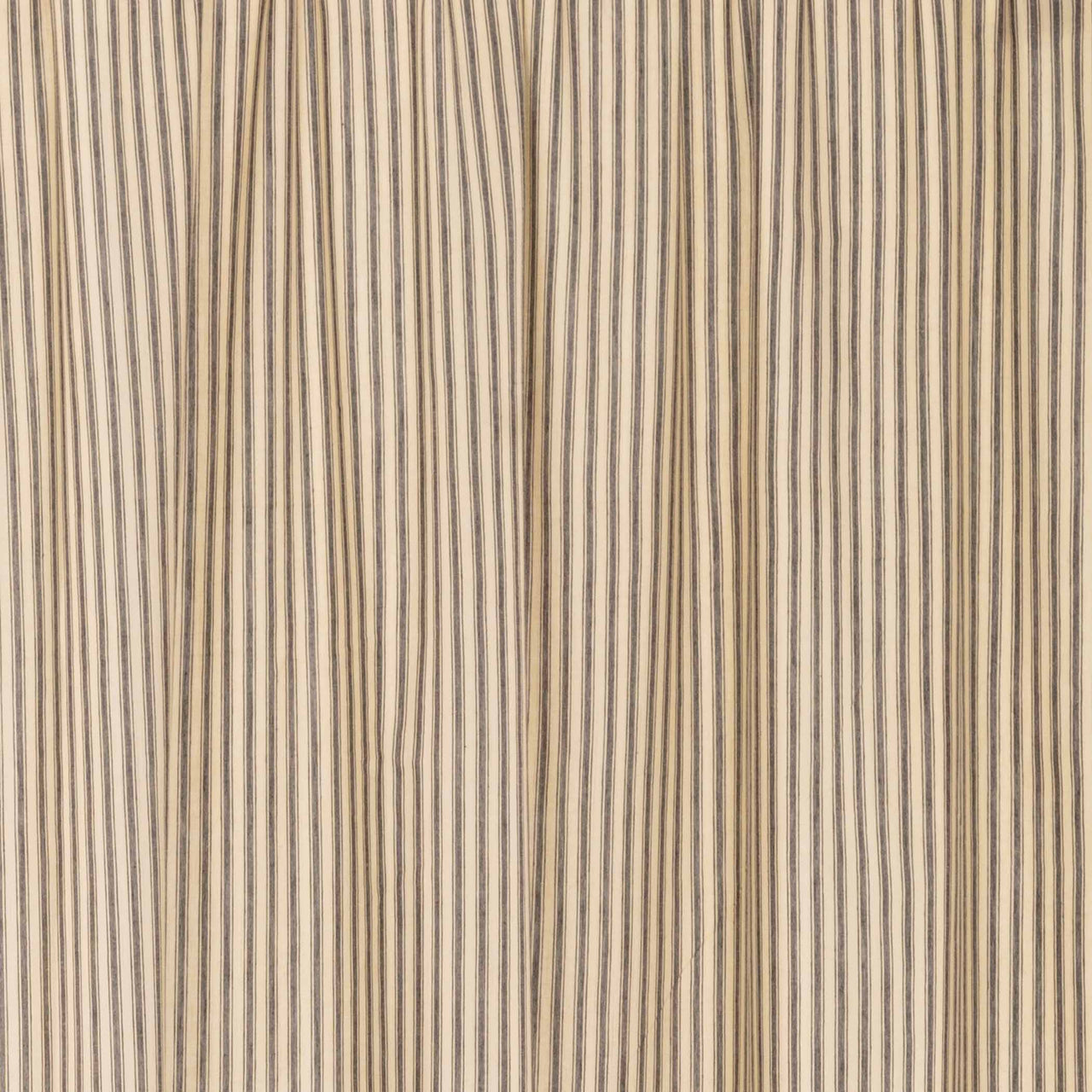 Sawyer Mill Charcoal Ticking Stripe Short Panel Curtain Set of 2 63"x36"