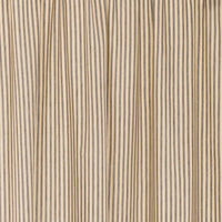 Sawyer Mill Charcoal Ticking Stripe Short Panel Curtain Set of 2 63