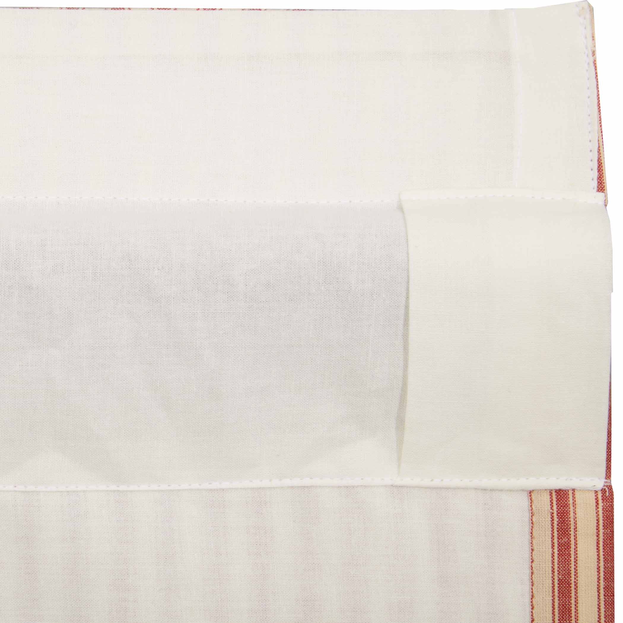 Sawyer Mill Red Ticking Stripe Prairie Long Panel Curtain Set of 2