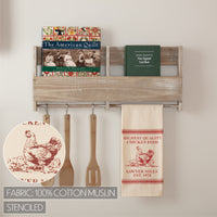 Sawyer Mill Red Chicken Muslin Unbleached Natural Tea Towel 19x28 VHC Brands