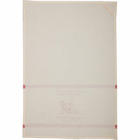 Sawyer Mill Red Chicken Muslin Unbleached Natural Tea Towel 19x28 VHC Brands