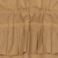 Thumbnail for Simple Life Flax Khaki Ruffled Panel Country Curtain Set of 2 84