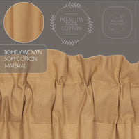 Thumbnail for Simple Life Flax Khaki Prairie Swag Curtain Set of 2 36x36x18 VHC Brands