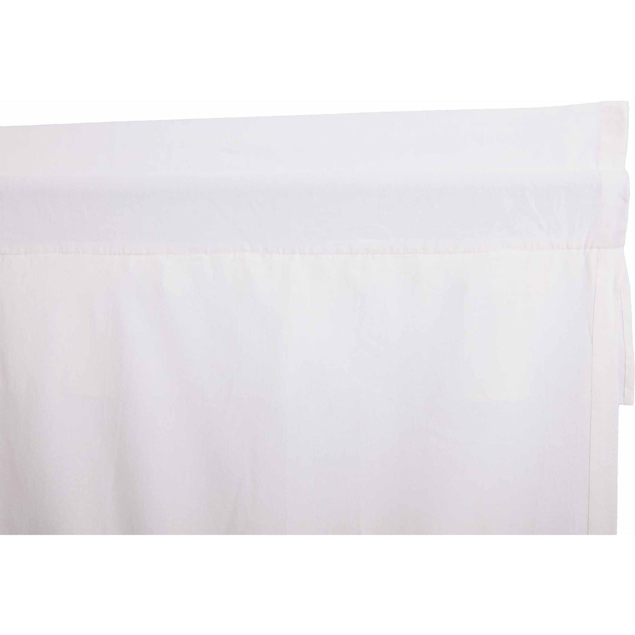 Muslin Ruffled Bleached White Prairie Long Panel Curtain Set of 2 84x36x18 VHC Brands