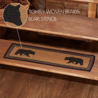 Thumbnail for Wyatt Stenciled Bear Jute Stair Tread Rect Latex 8.5x27 VHC Brands - The Fox Decor