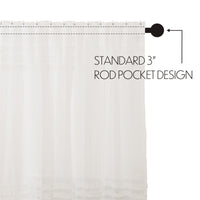 Thumbnail for White Ruffled Sheer Petticoat Shower Curtain 72