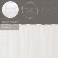 Thumbnail for White Ruffled Sheer Petticoat Shower Curtain 72