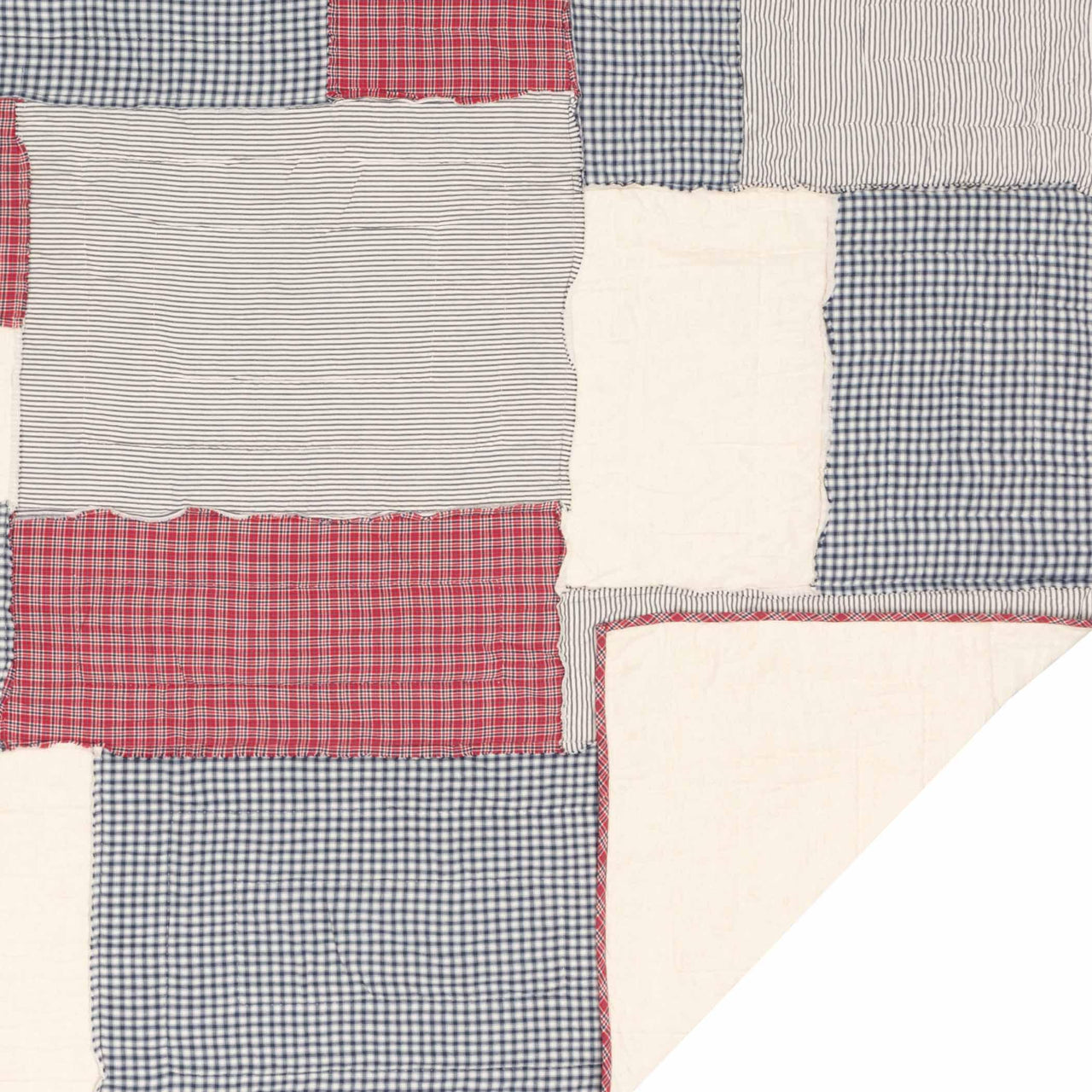 Hatteras Patch California King Quilt 130Wx115L VHC Brands - The Fox Decor