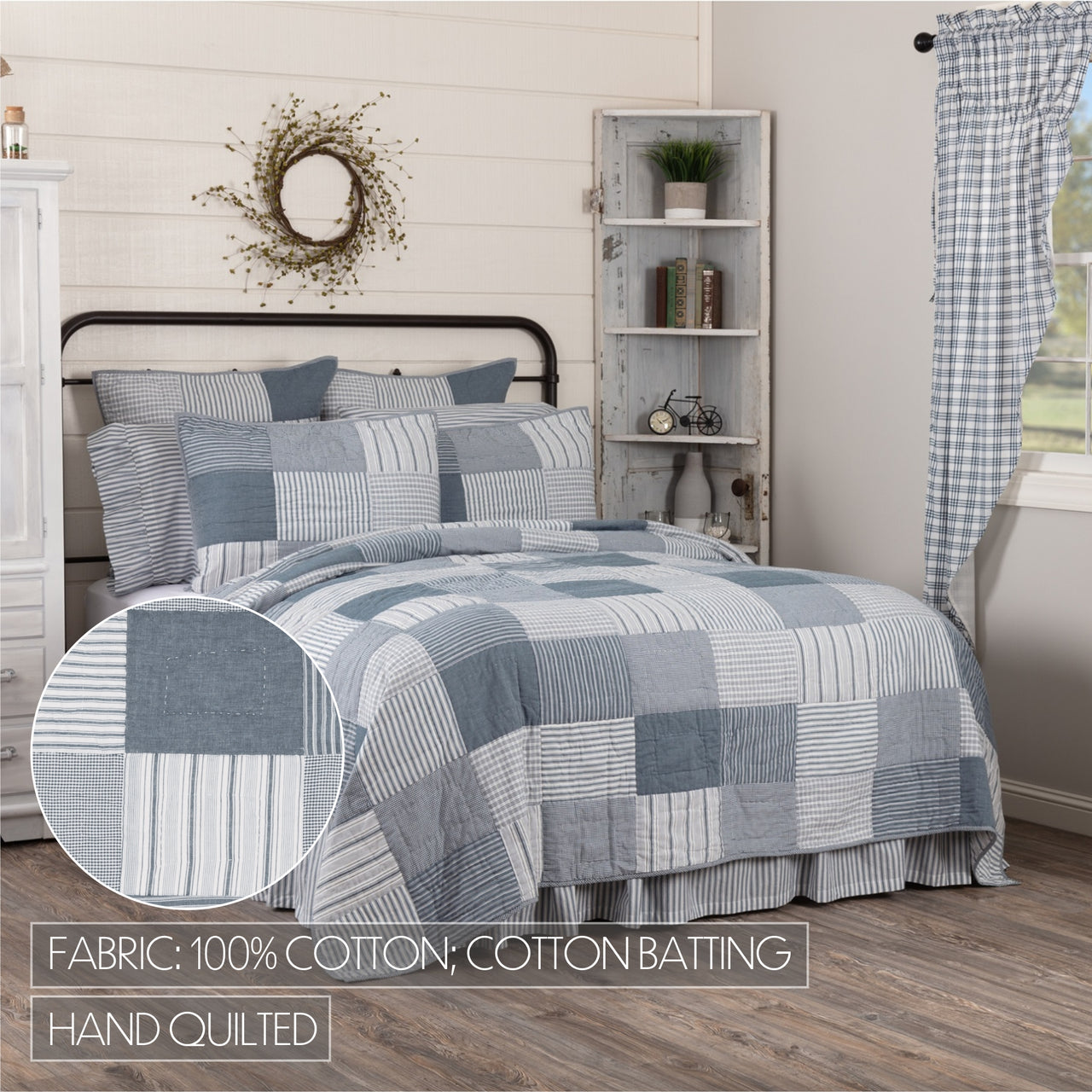 Sawyer Mill Blue Queen Quilt 90Wx90L VHC Brands