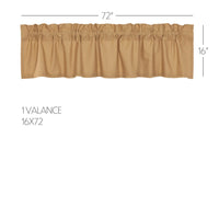 Thumbnail for Simple Life Flax Khaki Valance Curtain 16x72 VHC Brands - The Fox Decor