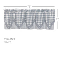 Thumbnail for Sawyer Mill Blue Valance Layered Curtain 20x72 VHC Brands - The Fox Decor