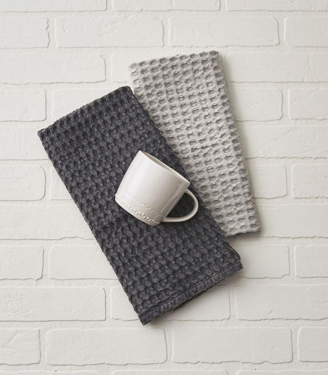 Waffle Weave Towel Sterling Set of 2 Park Designs - The Fox Decor