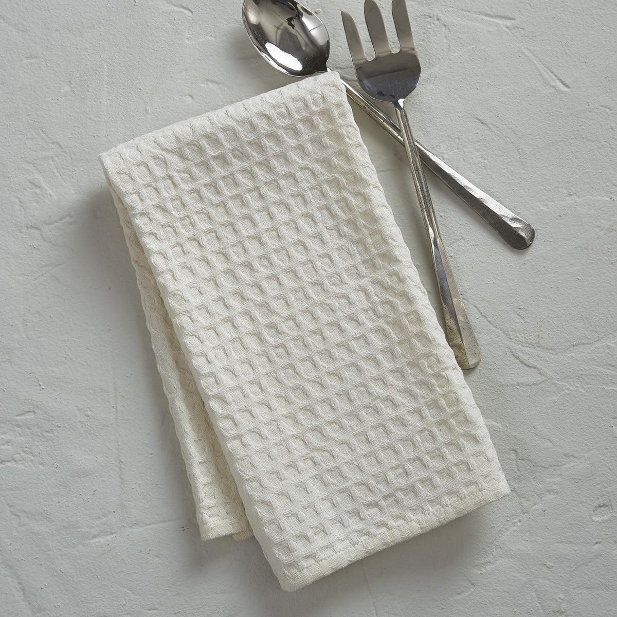 Waffle Weave Towel  Natural Set of 2  Park Designs