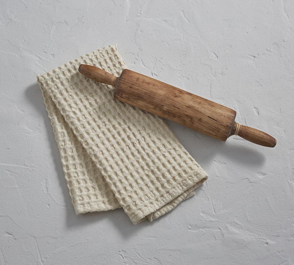 Waffle Weave Towel Pebble Set of 2  Park Designs