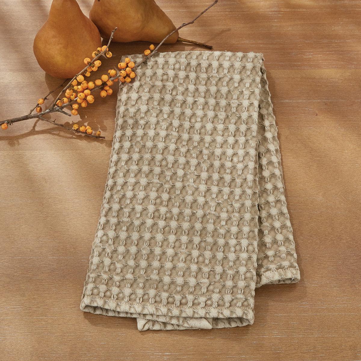 Waffle Weave Towel Tan Set of 2  Park Designs