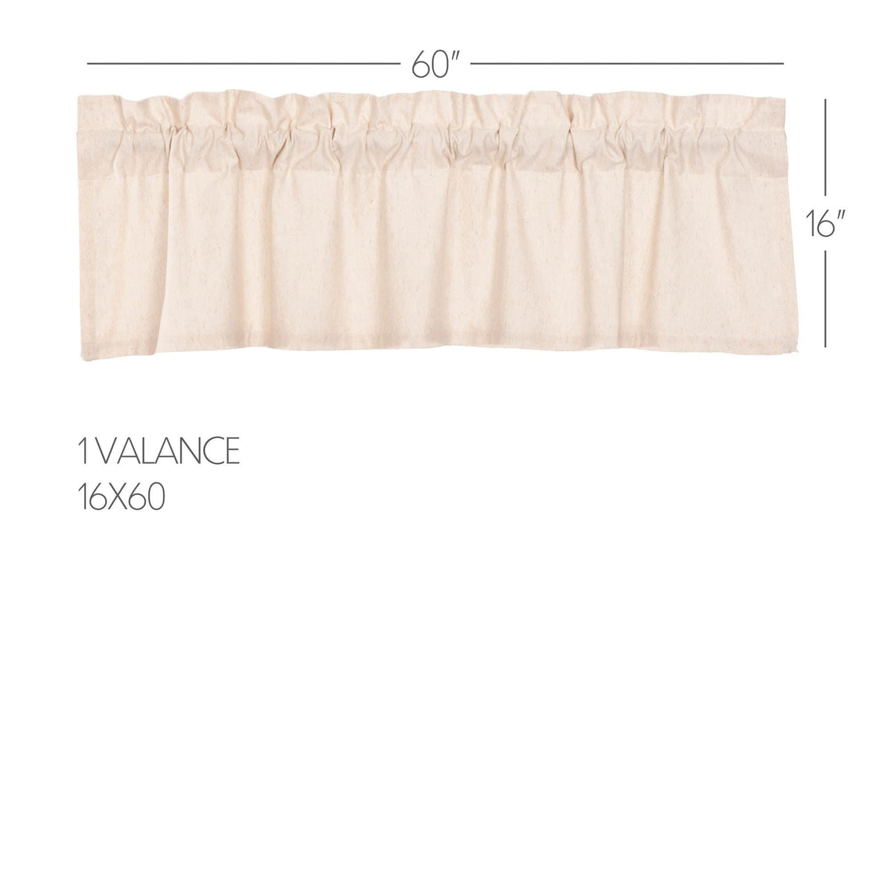Simple Life Flax Natural Valance Curtain 16x60 VHC Brands - The Fox Decor