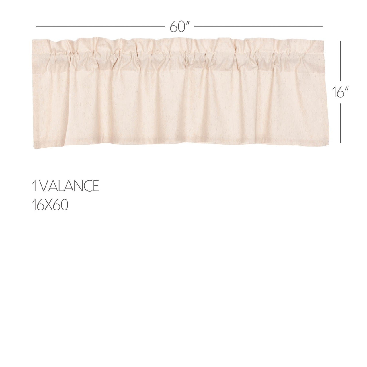 Simple Life Flax Natural Valance Curtain 16x60 VHC Brands