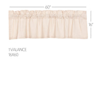 Thumbnail for Simple Life Flax Natural Valance Curtain 16x60 VHC Brands