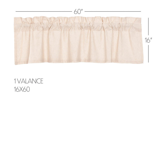 Simple Life Flax Natural Valance Curtain 16x60 VHC Brands - The Fox Decor
