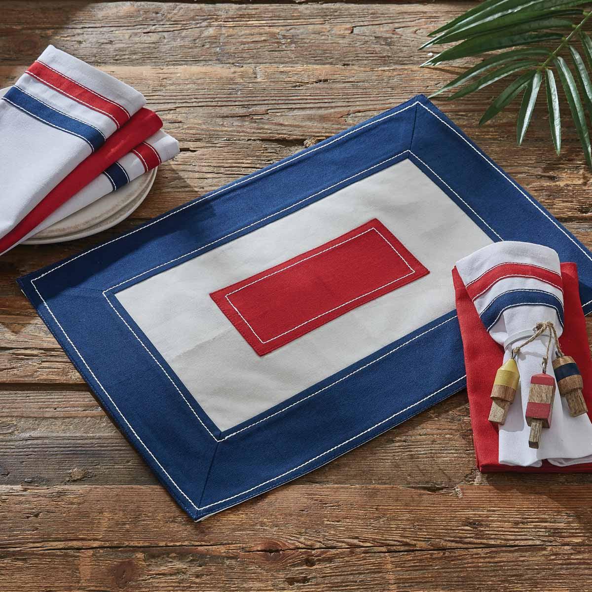 Whiskey Flag Placemat Set of 12 Park Designs - The Fox Decor