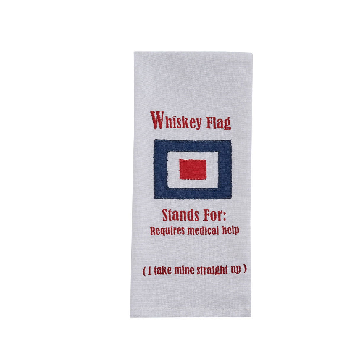 Whiskey Flag Applique Dishtowel Set of 6  Park Designs
