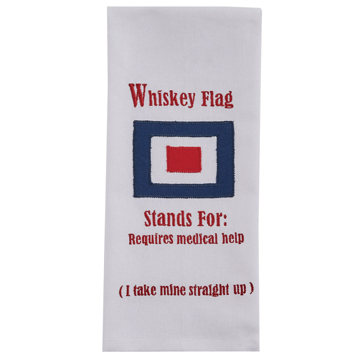 Whiskey Flag Applique Dishtowel Set of 6  Park Designs