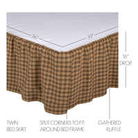 Thumbnail for Cedar Ridge Twin Bed Skirt 39x76x16 - The Fox Decor