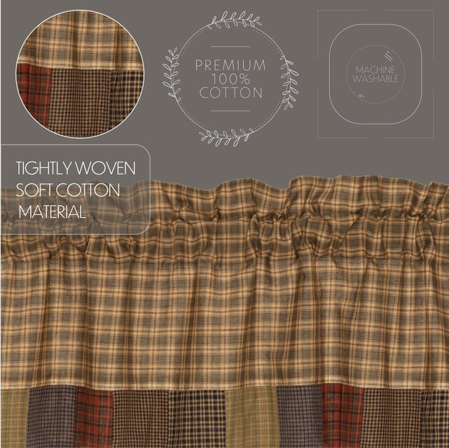 Cedar Ridge Valance Curtain Block Border 16x60 VHC Brands - The Fox Decor