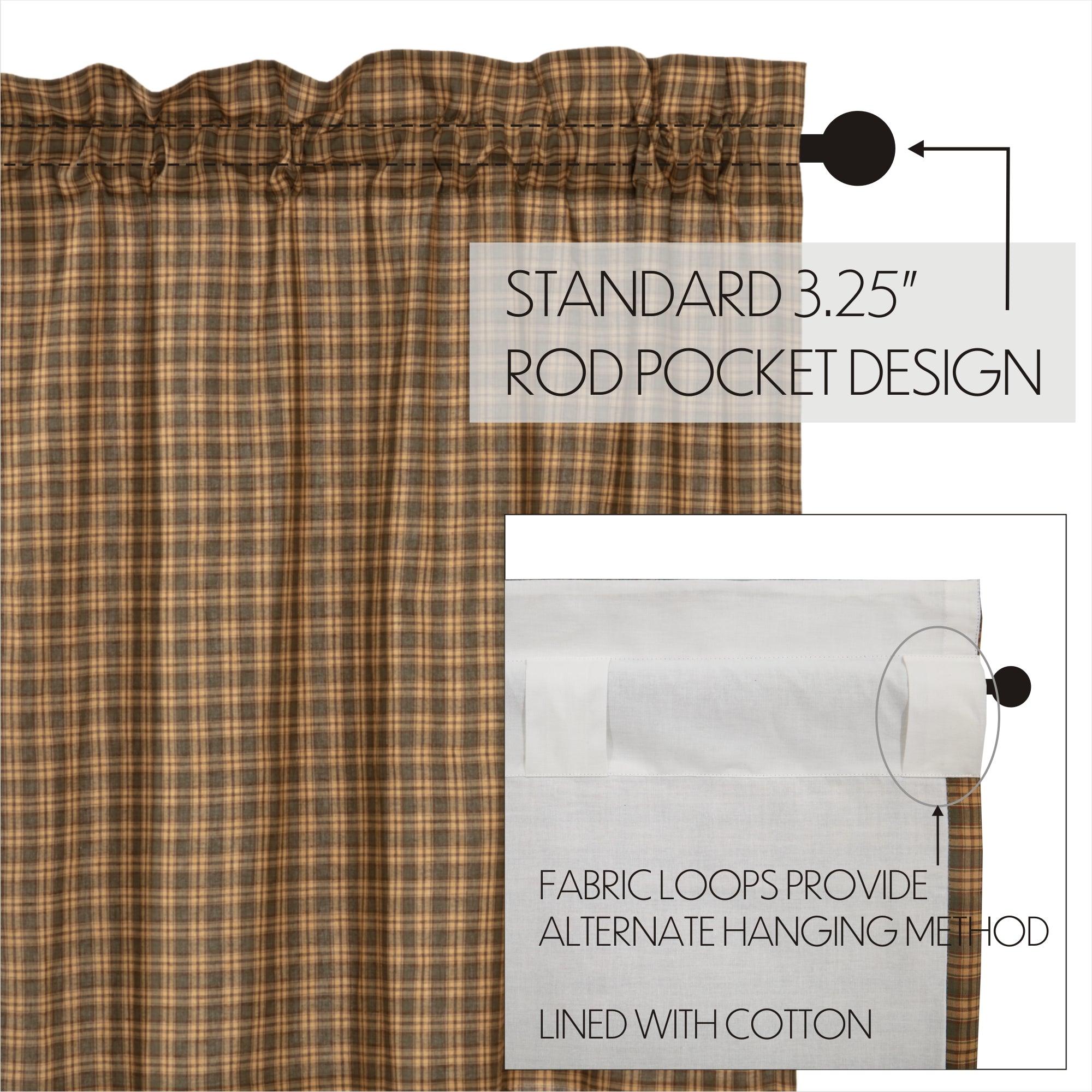 Cedar Ridge Swag Scalloped Curtain Set of 2 36x36x16 VHC Brands - The Fox Decor
