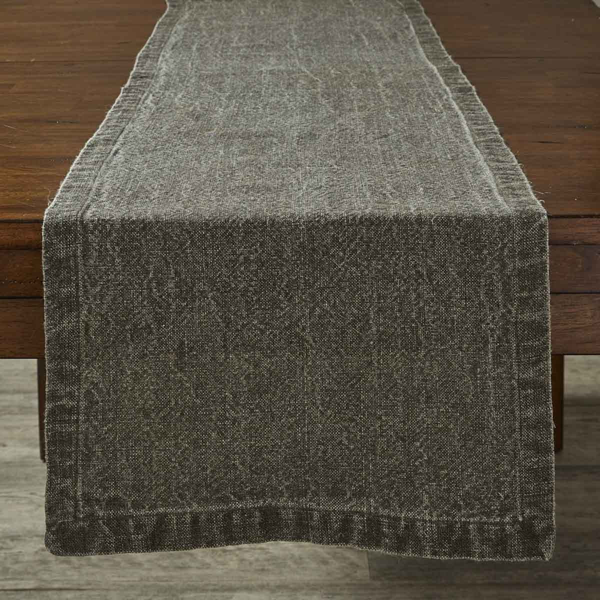 Runner Solid Design Washed Linen Solid Table Runner - Brown - 60