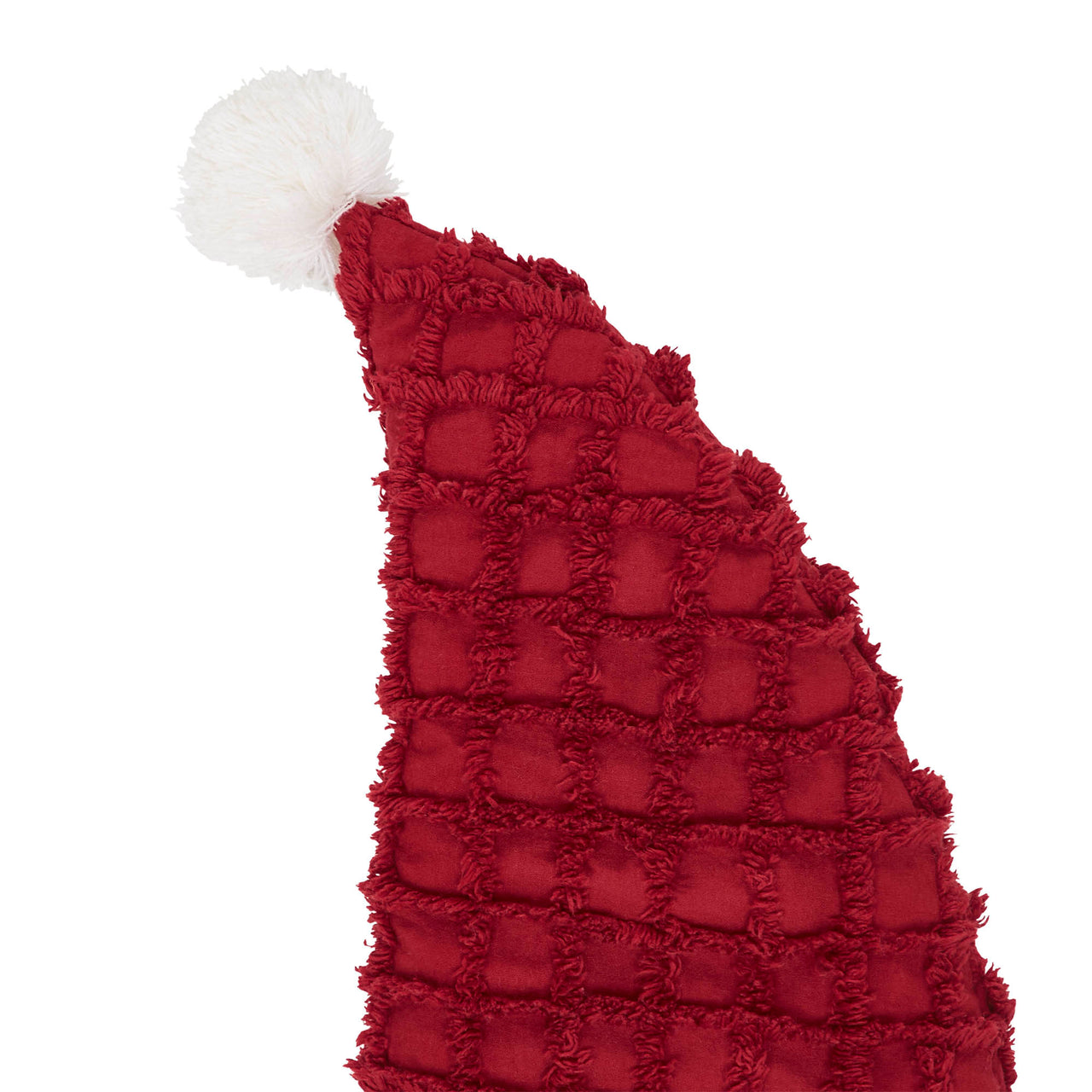 Chenille Christmas Santa Hat Stocking 9.5x20 VHC Brands