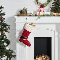 Thumbnail for Chenille Christmas Boot Stocking 12x20 VHC Brands