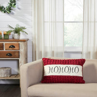 Kringle Chenille Ho Ho Ho Pillow 14x22 - The Fox Decor